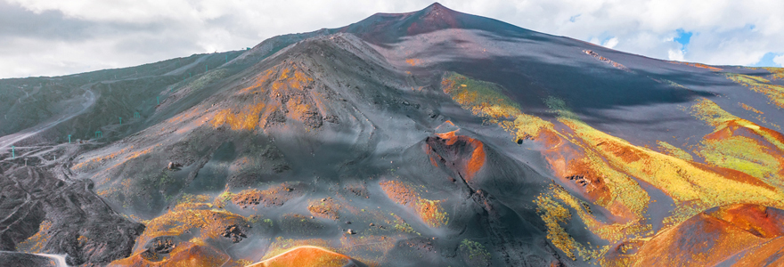 Survol de l'Etna en hélicoptère